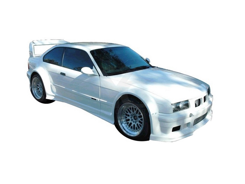 1992-1998 BWM 3-Series E36 2-Door GTR RACE Style Wide Body Kit include Front Bumper,Front Fender,Side Skirts,Rear Fender Flare,Rear Bumper