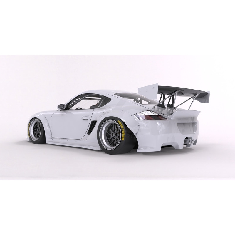 2005-2008 Porsche Cayman 987.1 PD RB V2 Style Body Kit include Front Bumper,Front Lip,Front Fender Flare,Side Skirts,Rear Fender Flare,Rear Bumper