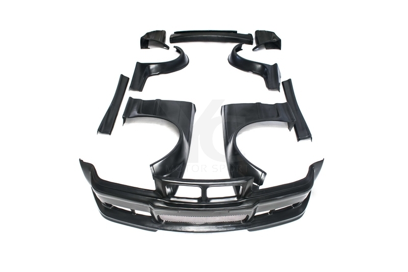 1992-1998 BWM 3-Series E36 2-Door GTR RACE Style Wide Body Kit include Front Bumper,Front Fender,Side Skirts,Rear Fender Flare,Rear Bumper