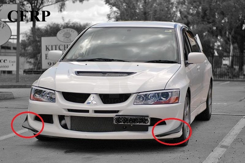 2003-2005 Mitsubishi Evoulation EVO 8 RA Style Front Bumper Canard