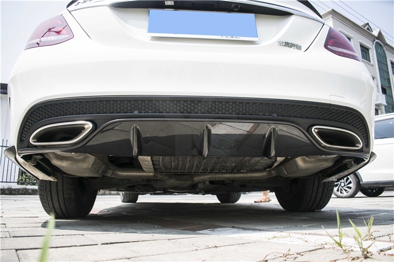 2015-2018 Mercedes Benz W205 C Class YC DESIGN Style Rear Diffuser