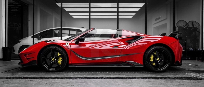 2015-2017 Ferrari F488 Spider MS 4XX Style Body Kit Portion Carbon Fiber
