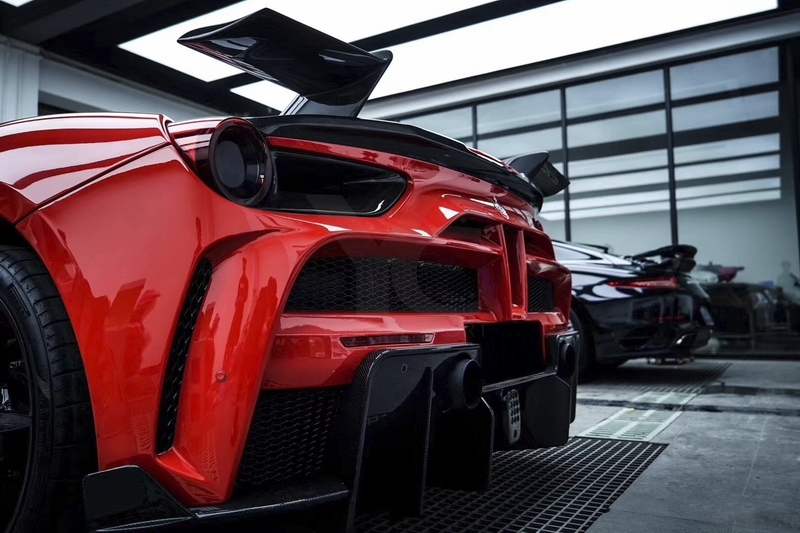 2015-2017 Ferrari F488 Spider MS 4XX Style Body Kit Portion Carbon Fiber