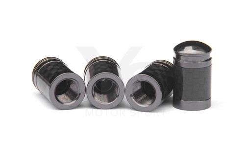 Accessories Universal Carbon Fiber Chrome Metal Car Wheel Tire Tyre Valve Cap Dustproof DustCaps