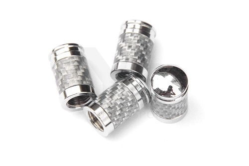 Accessories Universal Carbon Fiber Chrome Metal Car Wheel Tire Tyre Valve Cap Dustproof DustCaps