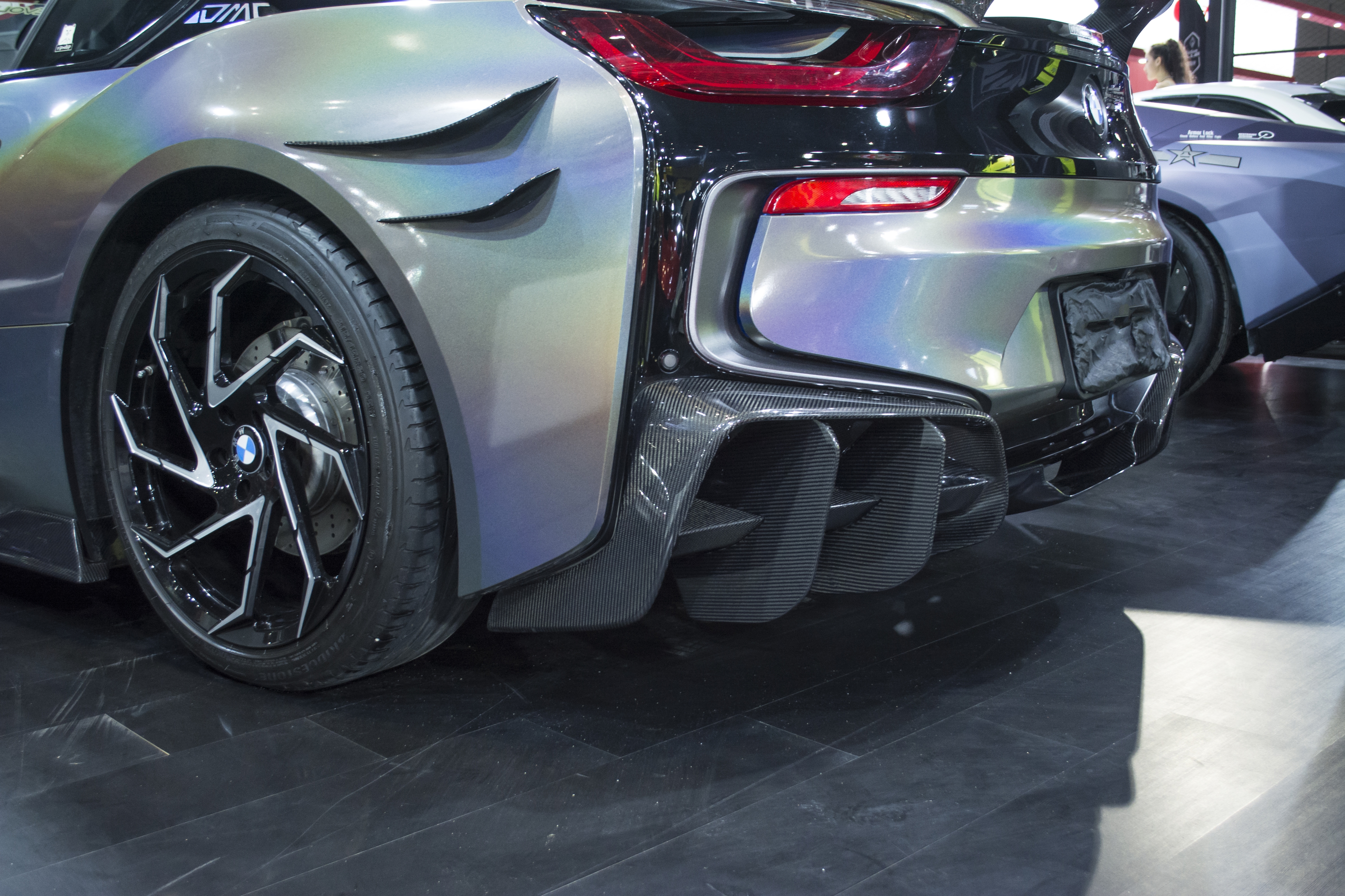 2014-2017 BMW i8 Electric Berserker Style Body kit include Front Lip,Side Skirts,Rear Diffuser,Rear Spoiler,Front Canards,Rear Canards,Fender Vents