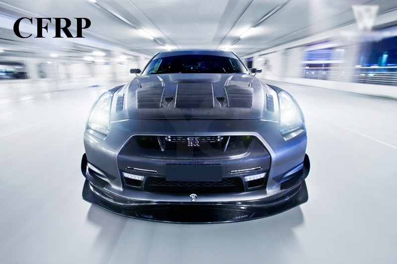 2008-2010 Nissan R35 GTR CBA AM Style Front Lip with Diffuser