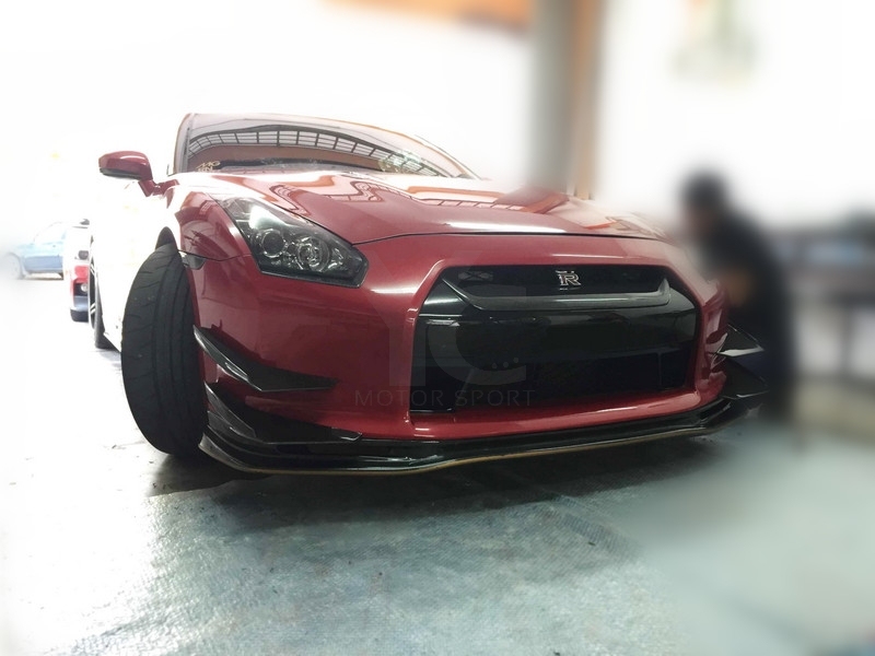 2008-2010 Nissan R35 GTR CBA PW JDM Style Front Bumper Canards