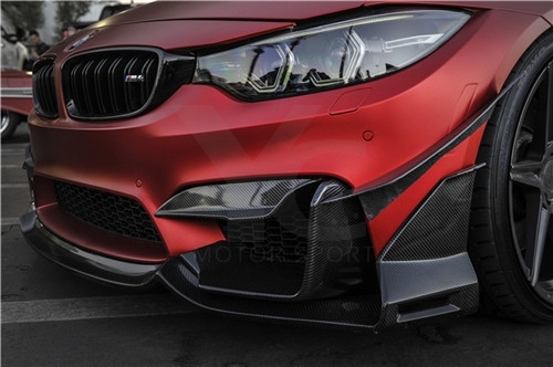 2014-2019 BMW F80 M3 F82 F83 M4 MAD Type 4 Style Front Bumper Canards