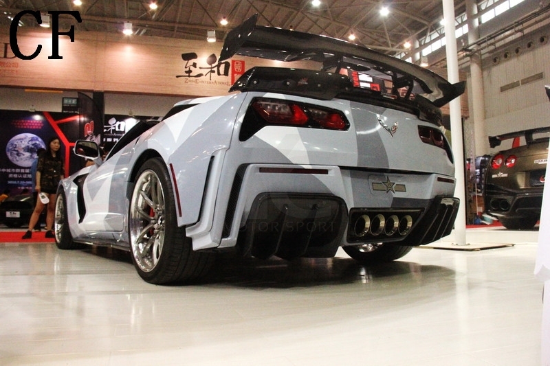2014-2019 Chevrolet Corvette C7 Gemini Design Style Rear Diffuser