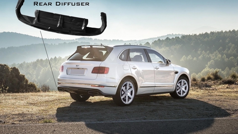 2015-2018 Bentley Bentayga Mulliner Carbon Package Style Rear Diffuser