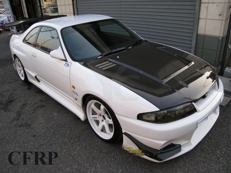 Carbon Fiber R33 GTR Hood Engine Cover Fit For 1995-1998 Nissan Skyline R33 GTR TS Style Hood Bonnet