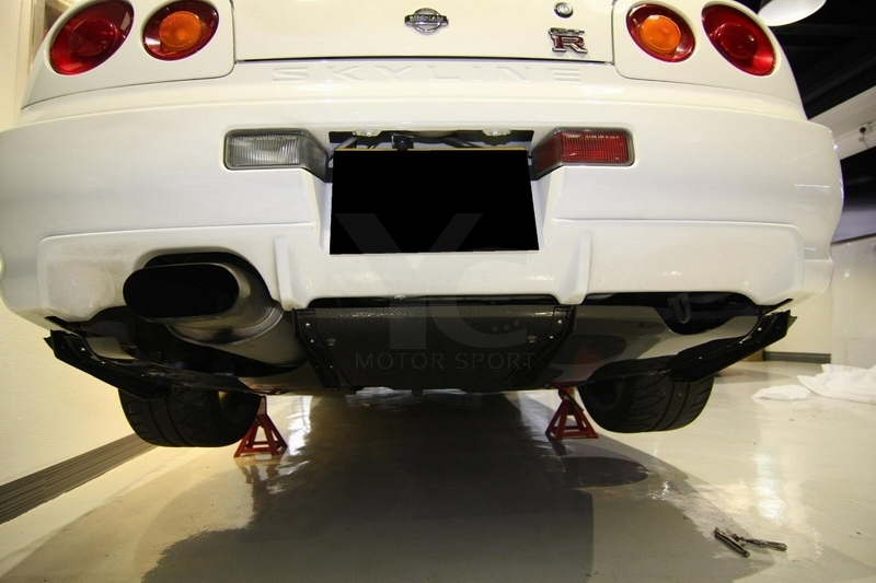 1999-2002 Nissan Skyline R34 GTR V Spec Style Rear Diffuser w/o Bracket Kit