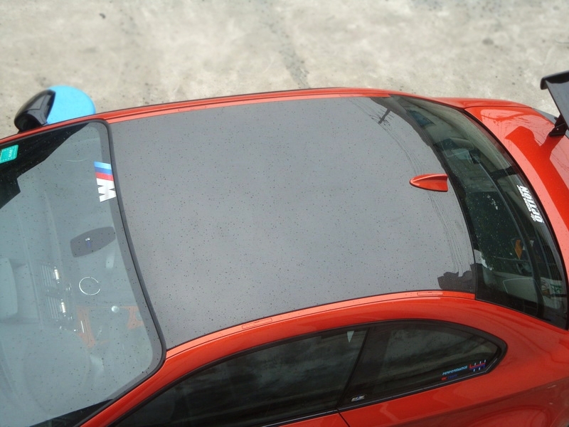 V Pattern Carbon Fiber 2010-2012 BMW 1M Coupe RZ 1M Raze Style Roof Cover