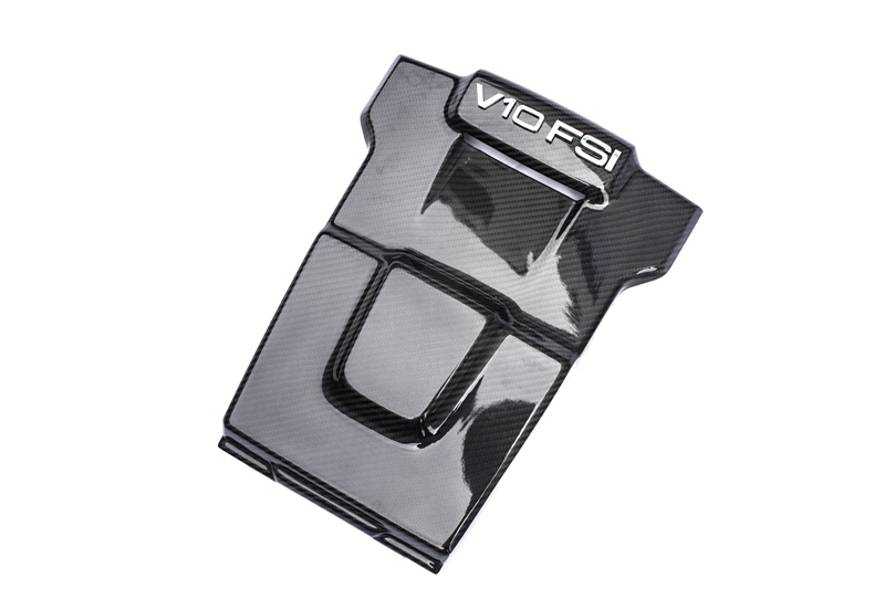 2014-2015 R8 V8 V10 Coupe & Spyder Engine Cover & Motor Shield Cover with Letters Dry Carbon Fiber