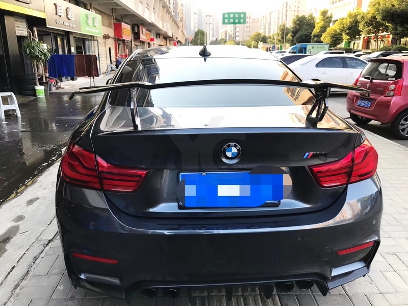 2014-2017 BMW F8X M2 M3 M4 VRS V-RS GTS-V Style GT Wing Spoiler Carbon Fiber Forged Carbon Weave