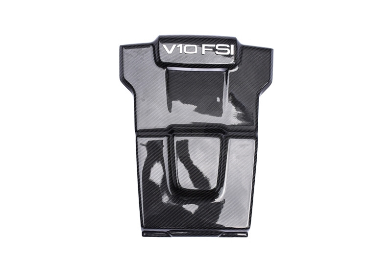 2014-2015 R8 V8 V10 Coupe & Spyder Engine Cover & Motor Shield Cover with Letters Dry Carbon Fiber