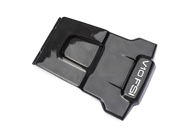 2014-2015 R8 V8 V10 Coupe & Spyder Engine Cover & Motor Shield Cover with Letters Dry Carbon Fiber