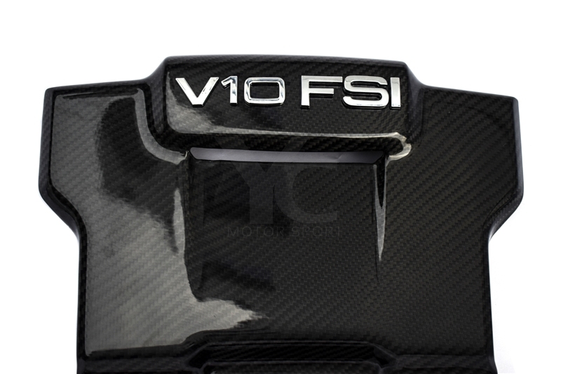 2014-2015 R8 V8 V10 Coupe & Spyder Engine Cover & Motor Shield Cover with Letters Dry Carbon Fiber