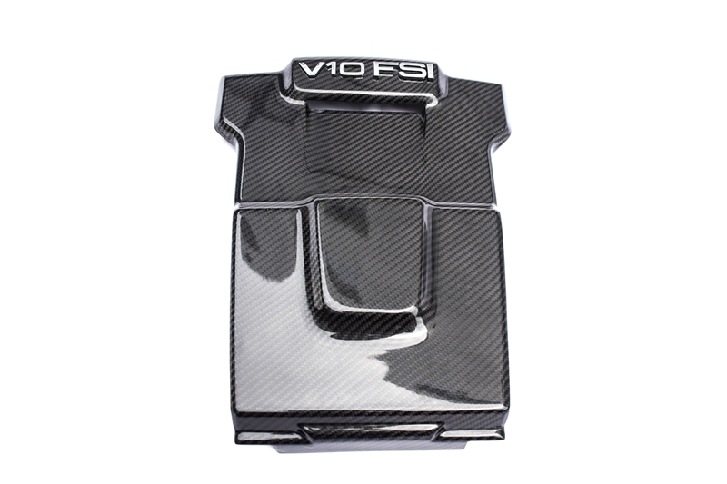 2014-2015 R8 V8 V10 Coupe & Spyder Engine Cover & Motor Shield Cover with Letters Dry Carbon Fiber