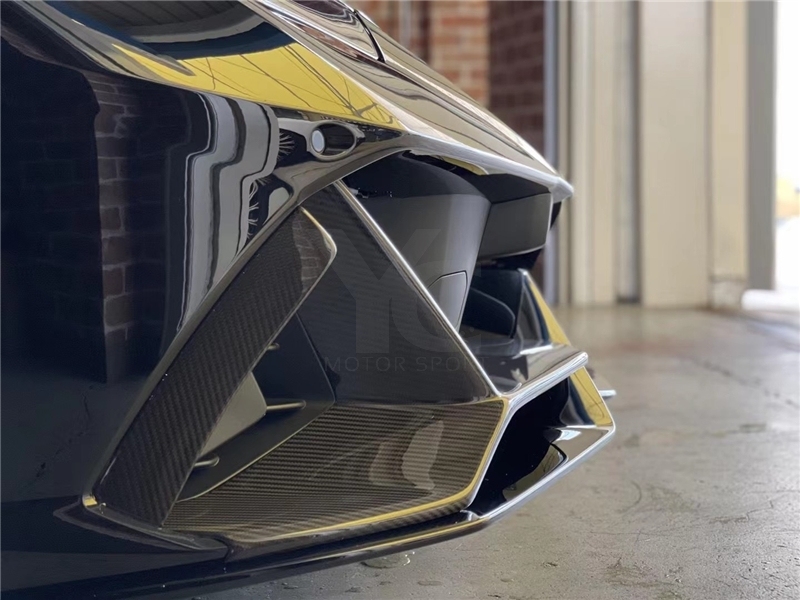 2019-2023 Lamborghini Huracan EVO & Spyder NVT Style Front Lip 5 PCS Dry Carbon Fiber