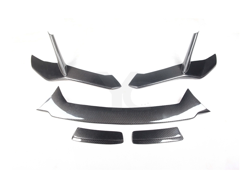 2019-2023 Lamborghini Huracan EVO & Spyder NVT Style Front Lip 5 PCS Dry Carbon Fiber