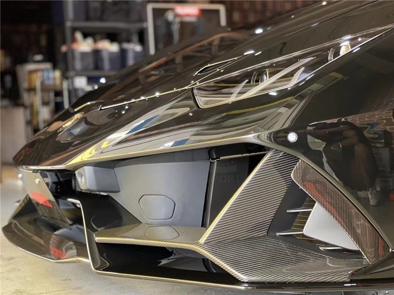 2019-2023 Lamborghini Huracan EVO & Spyder NVT Style Front Lip 5 PCS Dry Carbon Fiber