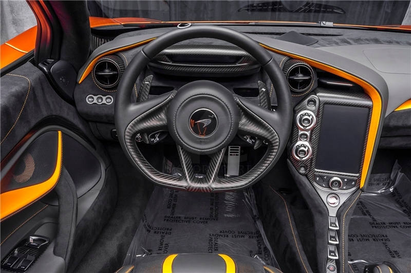 2017-2021 McLaren 720S Coupe & Spider OEM Steering Wheel Cover Replacement Dry Carbon Fiber