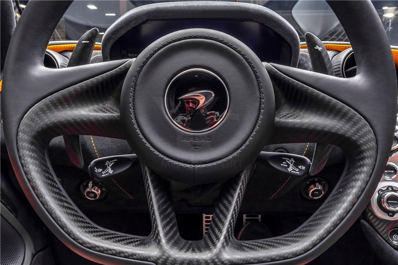 2017-2021 McLaren 720S Coupe & Spider OEM Steering Wheel Cover Replacement Dry Carbon Fiber