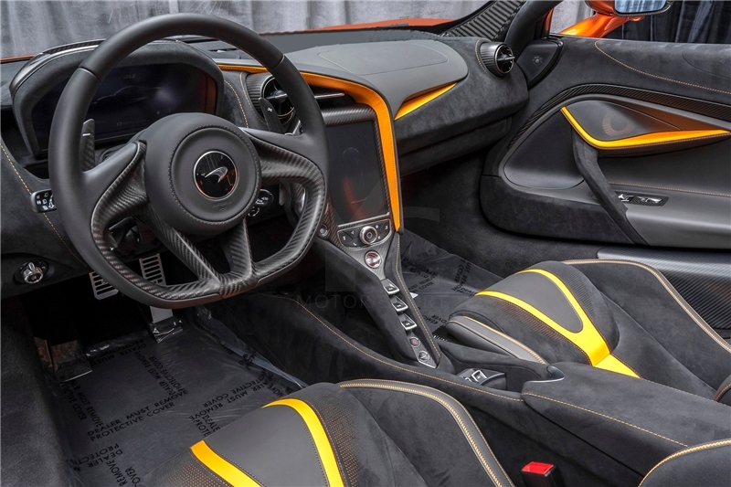 2017-2021 McLaren 720S Coupe & Spider OEM Steering Wheel Cover Replacement Dry Carbon Fiber