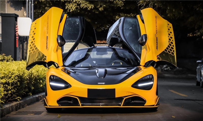 2017-2021 McLaren 720S Coupe & Spider NVT Style Hood Bonnet Dry Carbon Fiber
