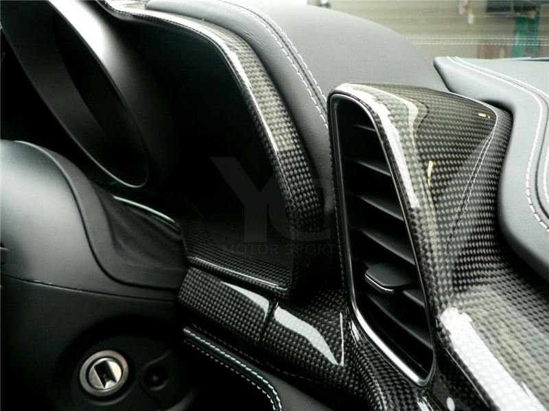 2010-2014 Ferrari F458 Italia Coupe & Spider Speciale Instrument Cluster Metter Hood Replacement Dry Carbon Fiber