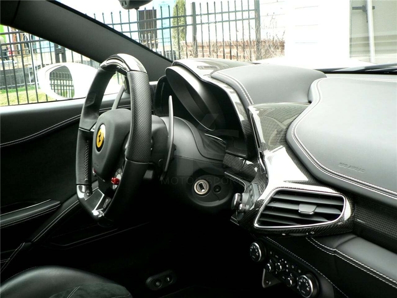 2010-2014 Ferrari F458 Italia Coupe & Spider Speciale Instrument Cluster Metter Hood Replacement Dry Carbon Fiber