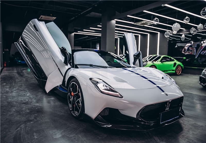 2020-2023 Maserati MC20 Seven Design  Style Front Lip Dry Carbon Fiber