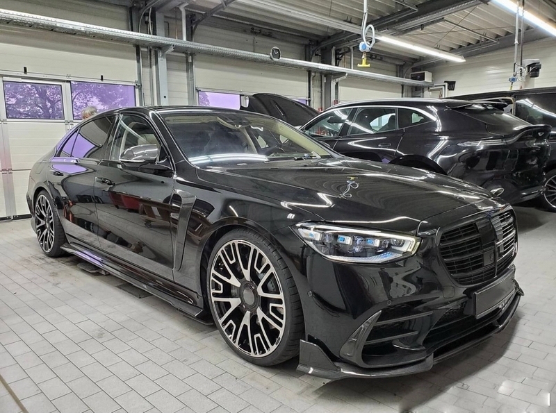 2021-2023 Mercedes Benz W223.1 MS Style Front Lip Full Carbon Fiber