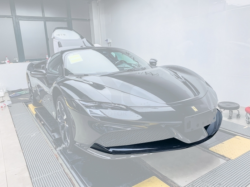 2020-2022 Ferrari SF90 OEM Style Front Lip Dry Carbon Fiber
