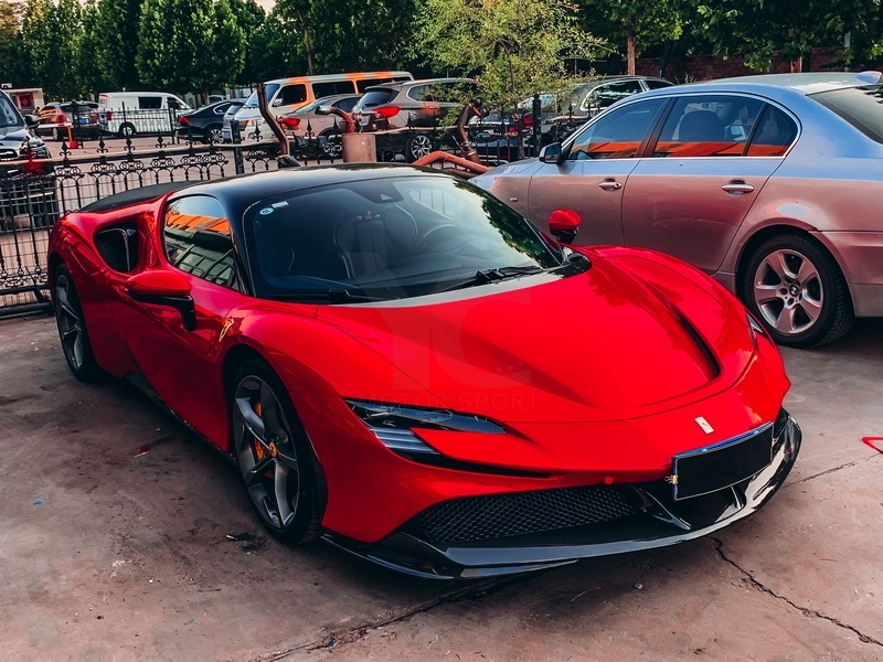 2020-2022 Ferrari SF90 OEM Style Front Lip Dry Carbon Fiber