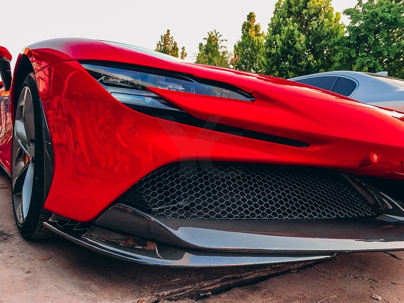 2020-2022 Ferrari SF90 OEM Style Front Lip Dry Carbon Fiber