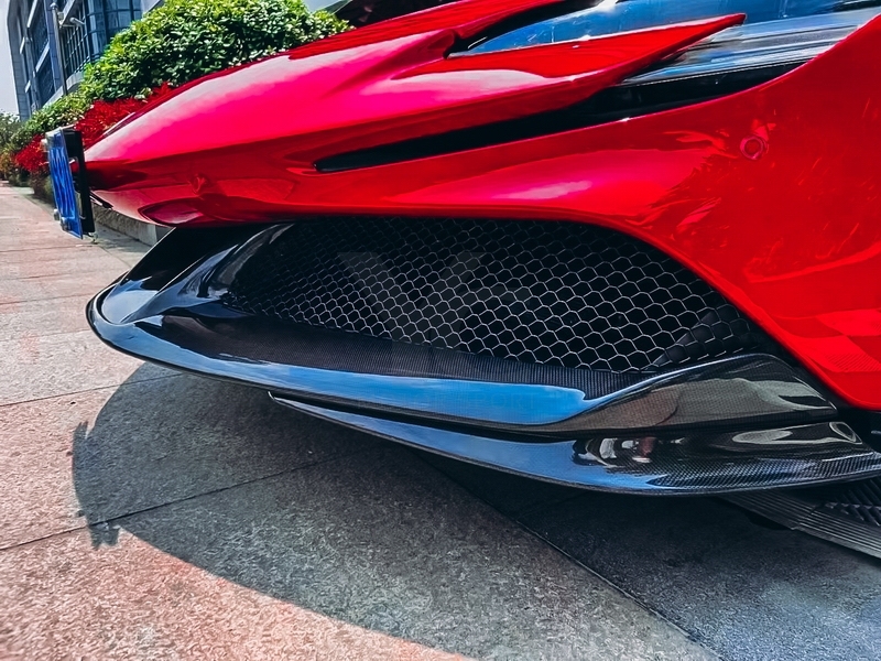 2020-2022 Ferrari SF90 OEM Style Front Lip Dry Carbon Fiber