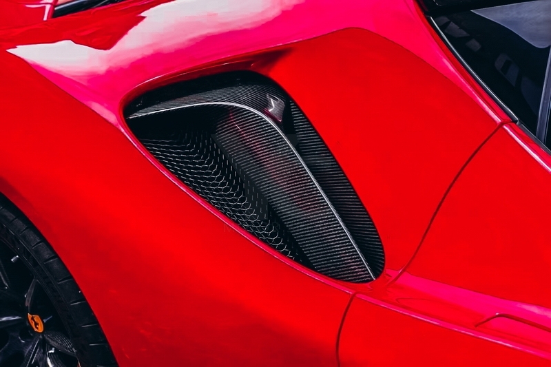 2020-2022 Ferrari SF90 OEM Style Rear Fender Side Vents Dry Carbon Fiber