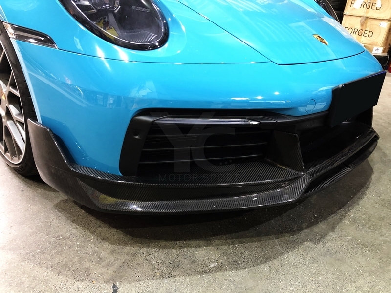 2019-2022 Porsche 911 992.1 Carrera & S & 4 & 4S Turbo-S-Conversion Front Lip Portion Dry Carbon Fiber