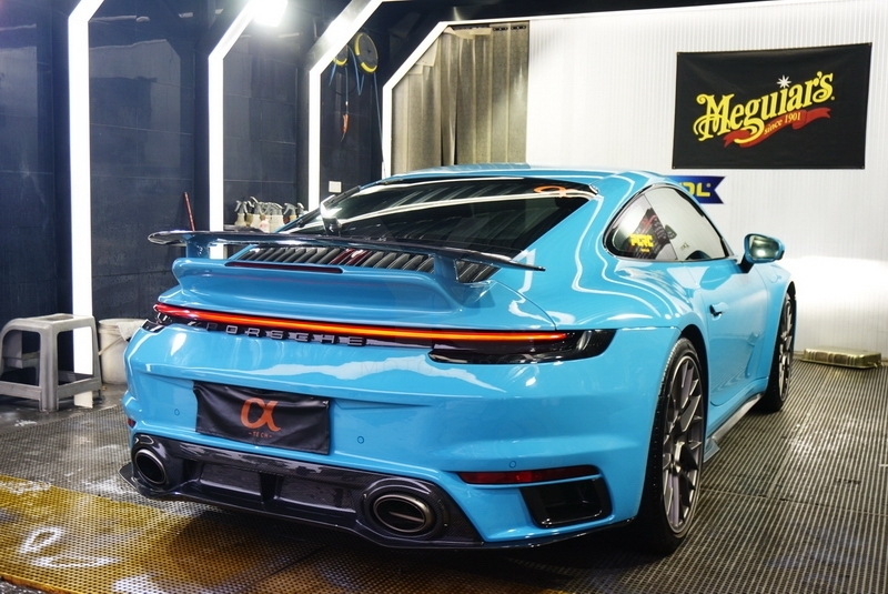 2019-2022 Porsche 911 992.1 Carrera & S & 4 & 4S Turbo-S-Conversion Rear Bumper with Diffuser Portion Dry Carbon Fiber