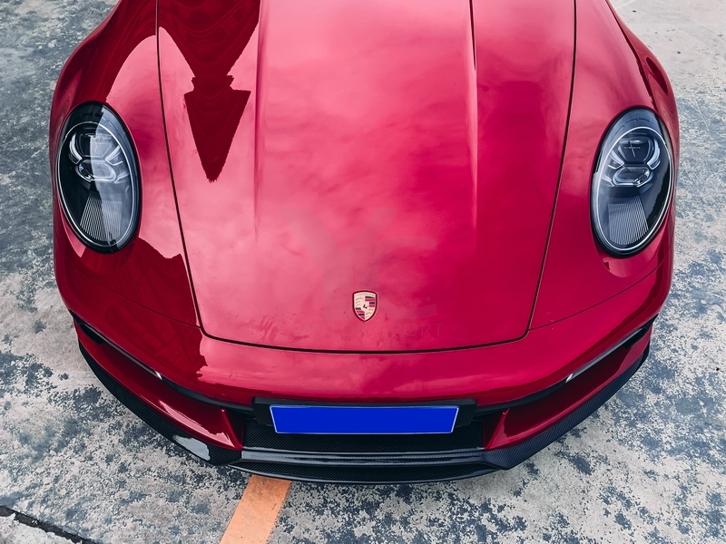 2019-2022 Porsche 911 992.1 Carrera & S & 4 & 4S Turbo-S-Conversion Front Lip Portion Dry Carbon Fiber