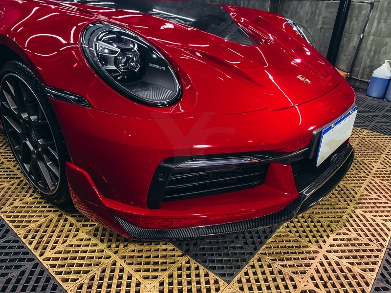 2019-2022 Porsche 911 992.1 Carrera & S & 4 & 4S Turbo-S-Conversion Front Lip Portion Dry Carbon Fiber