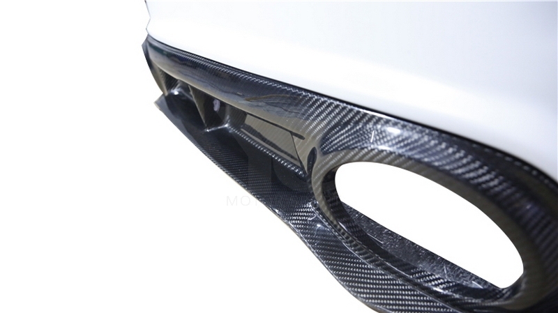 2019-2022 Porsche 911 992.1 Carrera & S & 4 & 4S Turbo-S-Conversion Rear Bumper with Diffuser Portion Dry Carbon Fiber