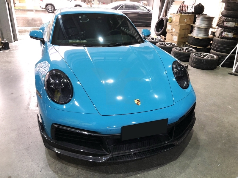 2019-2022 Porsche 911 992.1 Carrera & S & 4 & 4S Turbo-S-Conversion Front Lip Portion Dry Carbon Fiber