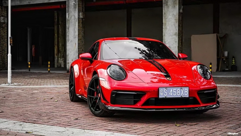 2019-2022 Porsche 911 992.1 Carrera & S & 4 & 4S Sport Design MIW Performance Style Front Lip Dry Carbon Fiber