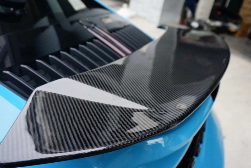 2019-2022 Porsche 911 992.1 Carrera & S & 4 & 4S Turbo-S-Conversion Rear Wing Spoiler with Stands & Base Dry Carbon Fiber
