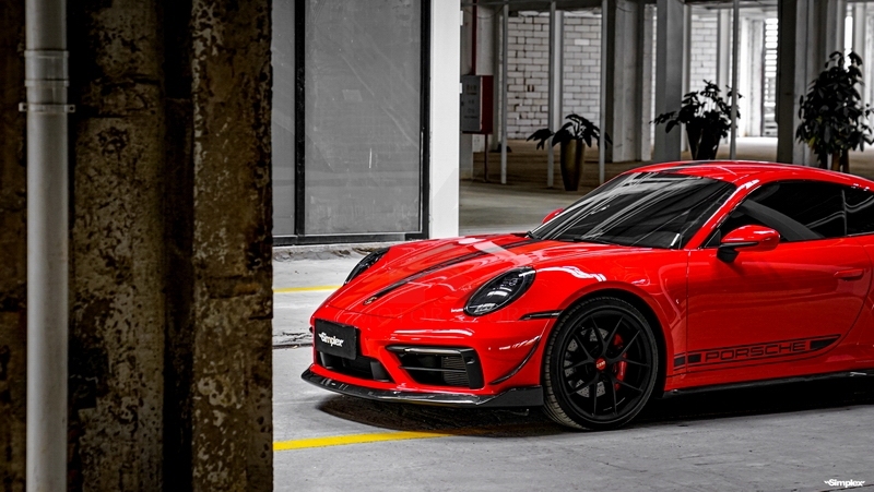 2019-2022 Porsche 911 992.1 Carrera & S & 4 & 4S Sport Design MIW Performance Style Front Lip Dry Carbon Fiber