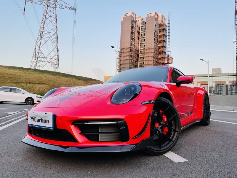 2019-2022 Porsche 911 992.1 Carrera & S & 4 & 4S Sport Design MIW Performance Style Front Lip Dry Carbon Fiber